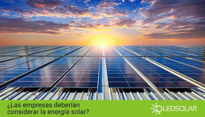 ¿Por qué las empresas deberían considerar la energía solar?